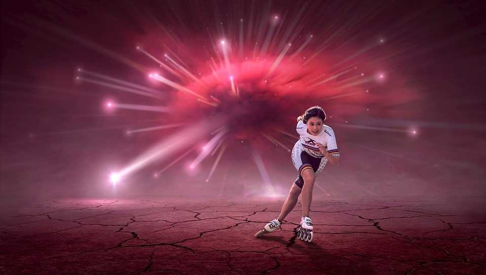 Woman practicing in a pilates reformer