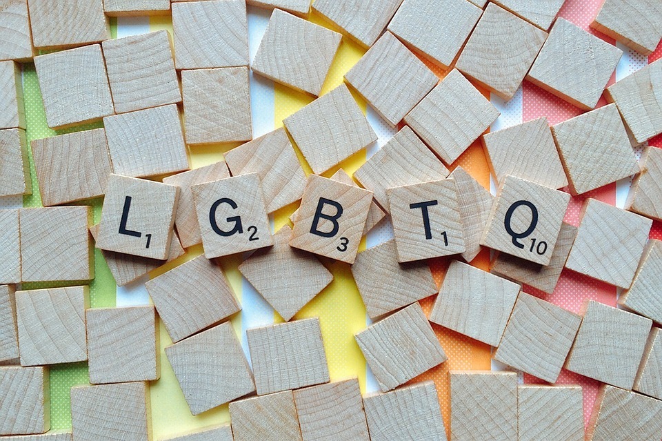 Lgbt written on wooden blocks