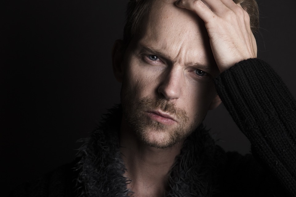 Man feeling anxious and depressed