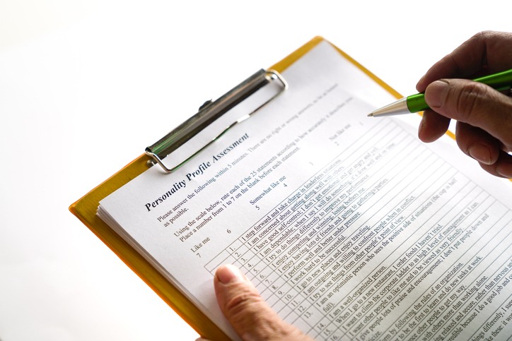 Filling up personality assessment