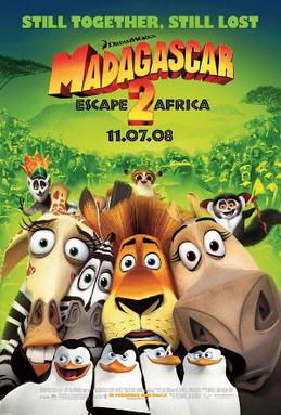 Official Movie Poster of the Madagascar Escape 2 Africa