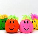 Smiley face cute stress balls multi-colored