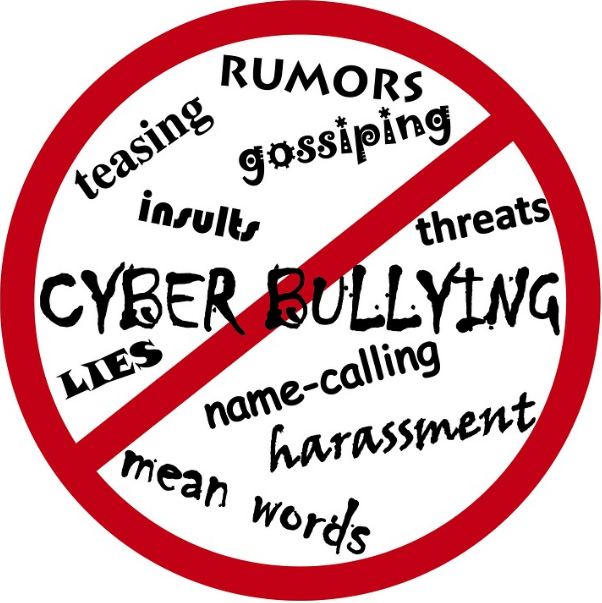 Illustration depicting resentment towards cyberbullying and its different forms.